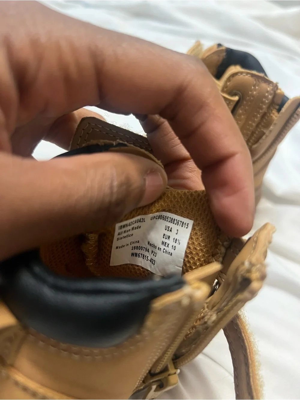 wonder nation Tan Kids Ankle Boots with Dual Velcro Straps